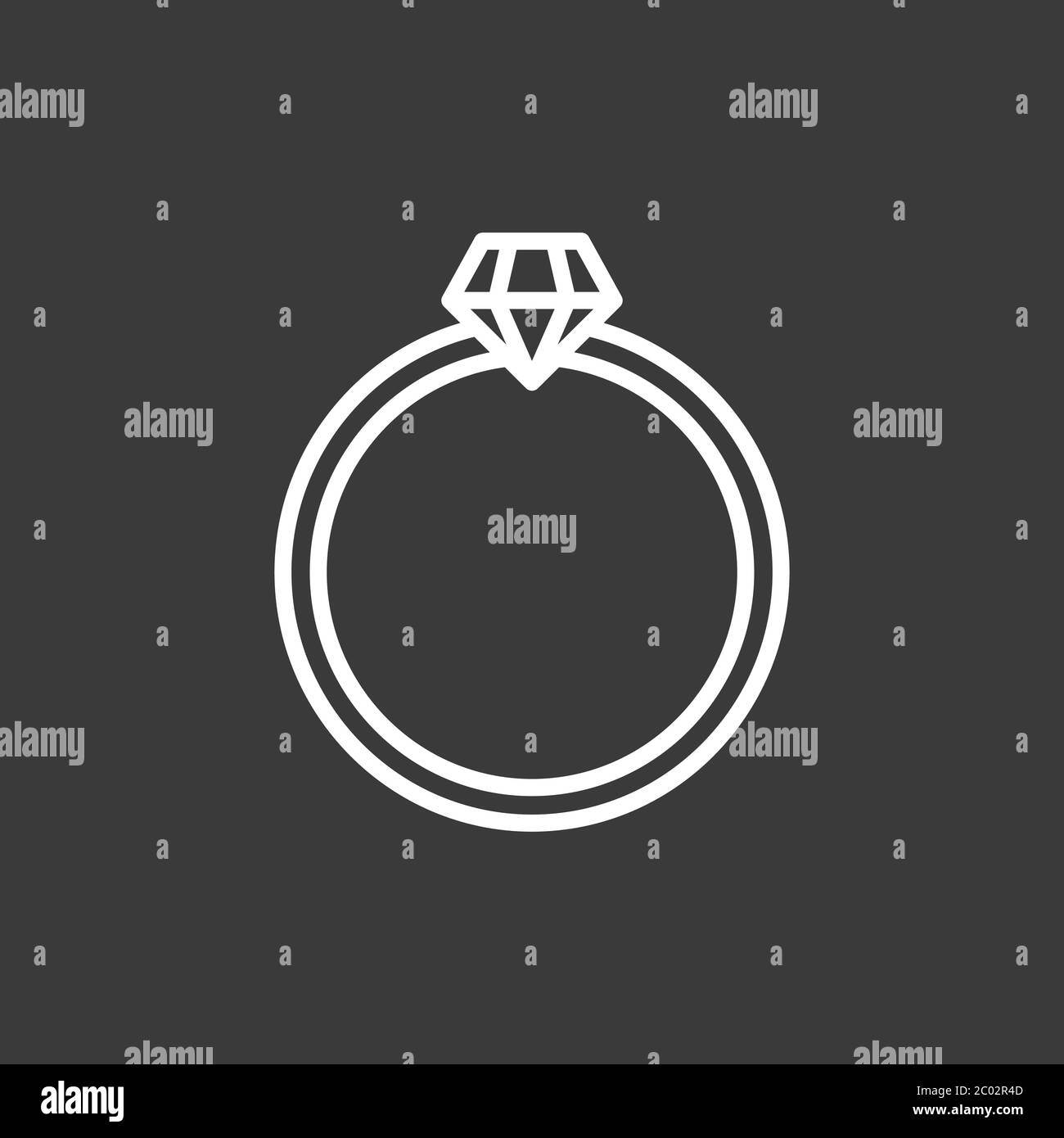 Ring icon, engagement and wedding ring. Vector illustration Stock ...