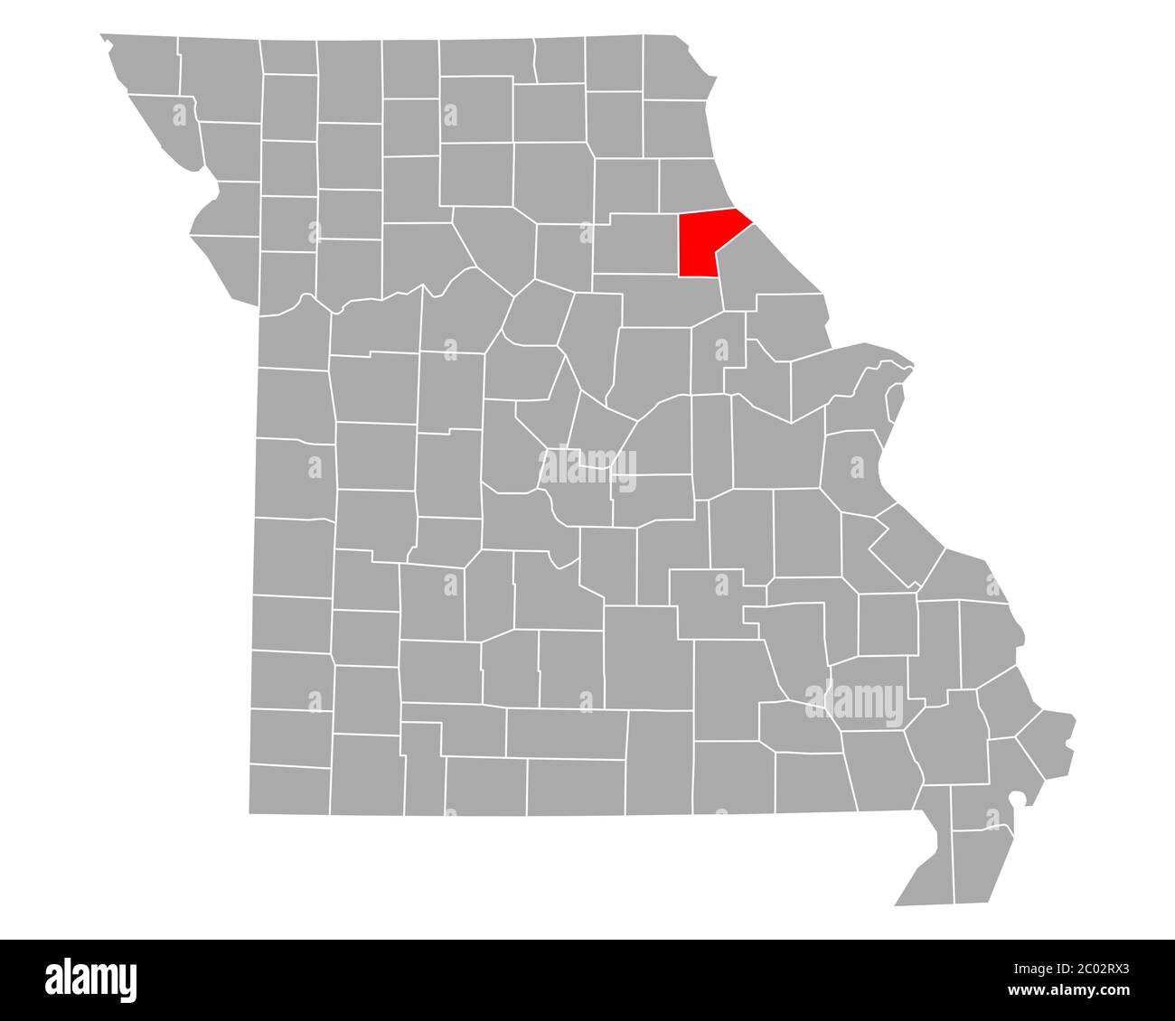 Map of Ralls in Missouri Stock Photo Alamy