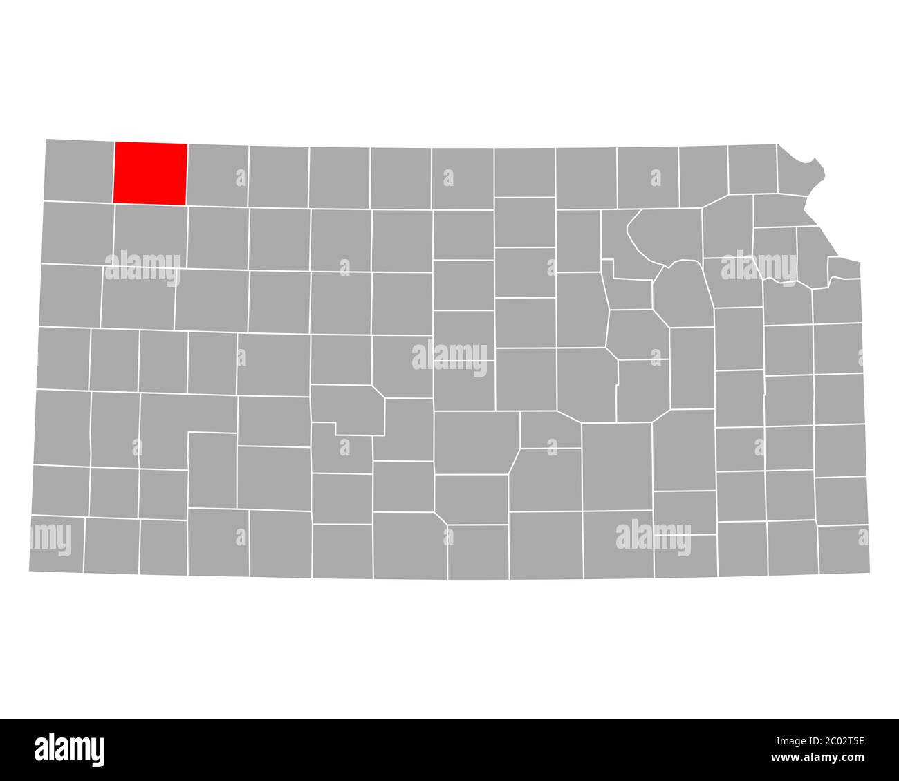 Map of Rawlins in Kansas Stock Photo Alamy