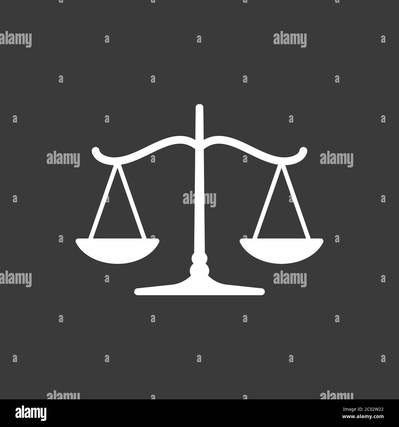 Scales icon. Scales of justice vector icon. Court of law symbol Stock ...