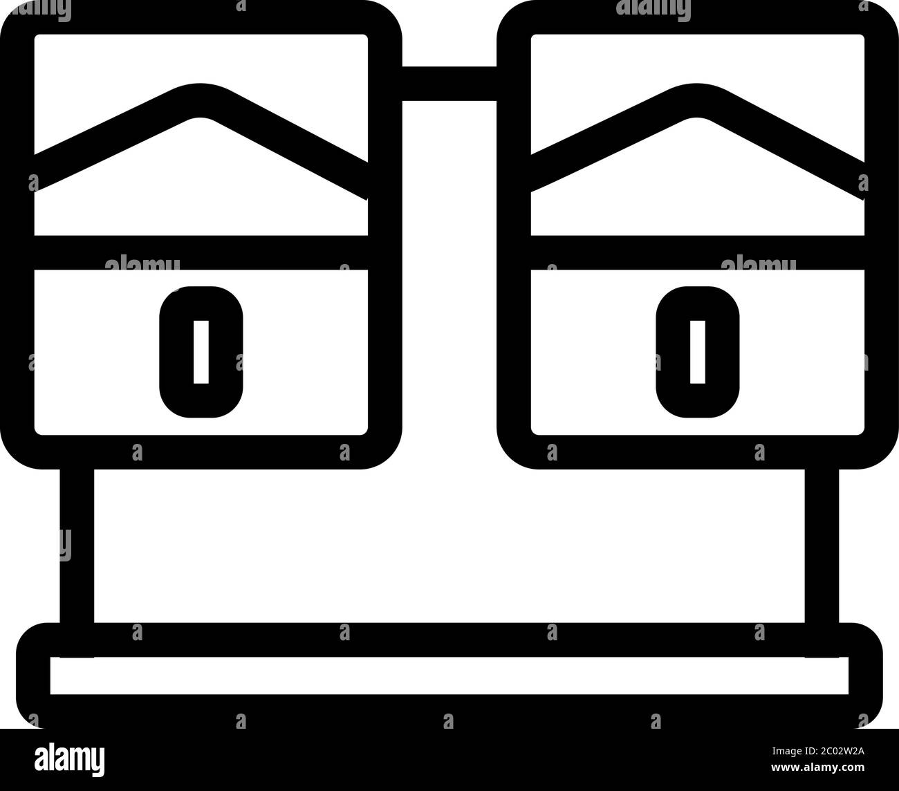 vending machine ice juice drinks icon vector outline illustration Stock ...