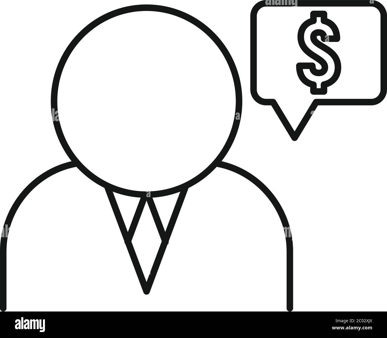 Financial Advisor Icon. Outline Financial Advisor Vector Icon For Web 