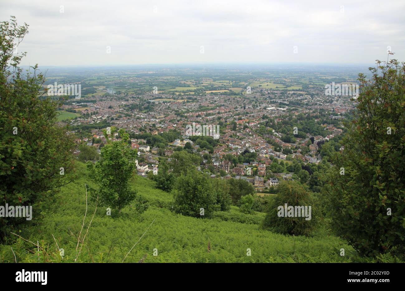 Elevated View Of The Town Of Great Malvern From The Malvern Hills