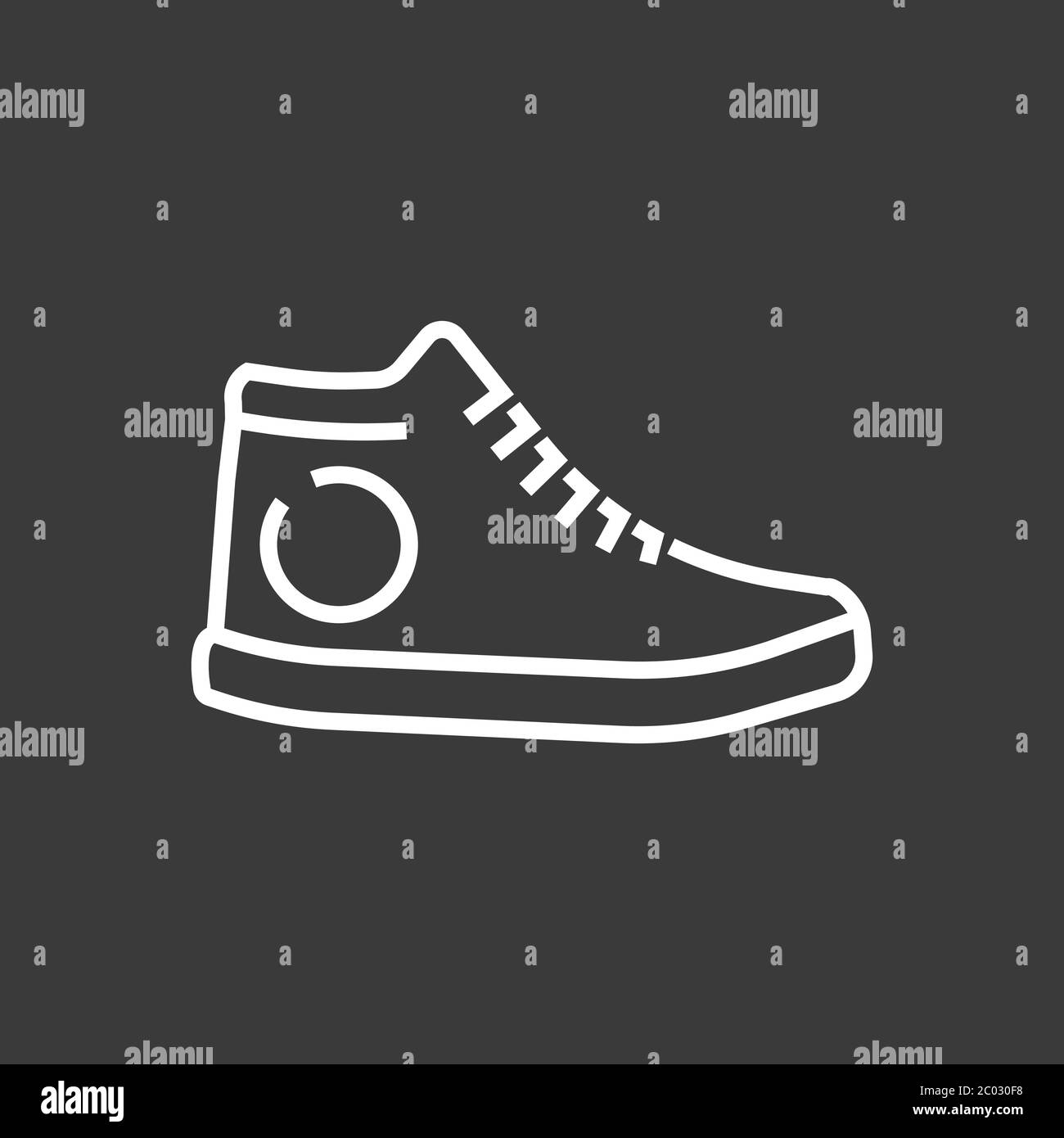 Sneakers vector icon, shoes symbol isolated on background Stock Vector