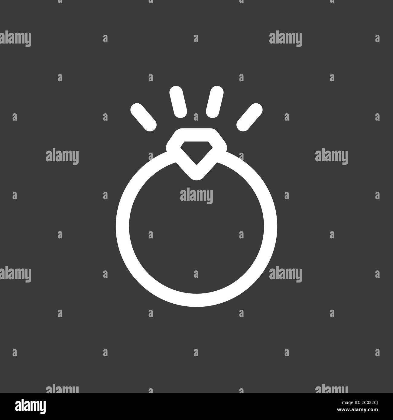 Ring icon, engagement and wedding ring. Vector illustration Stock ...
