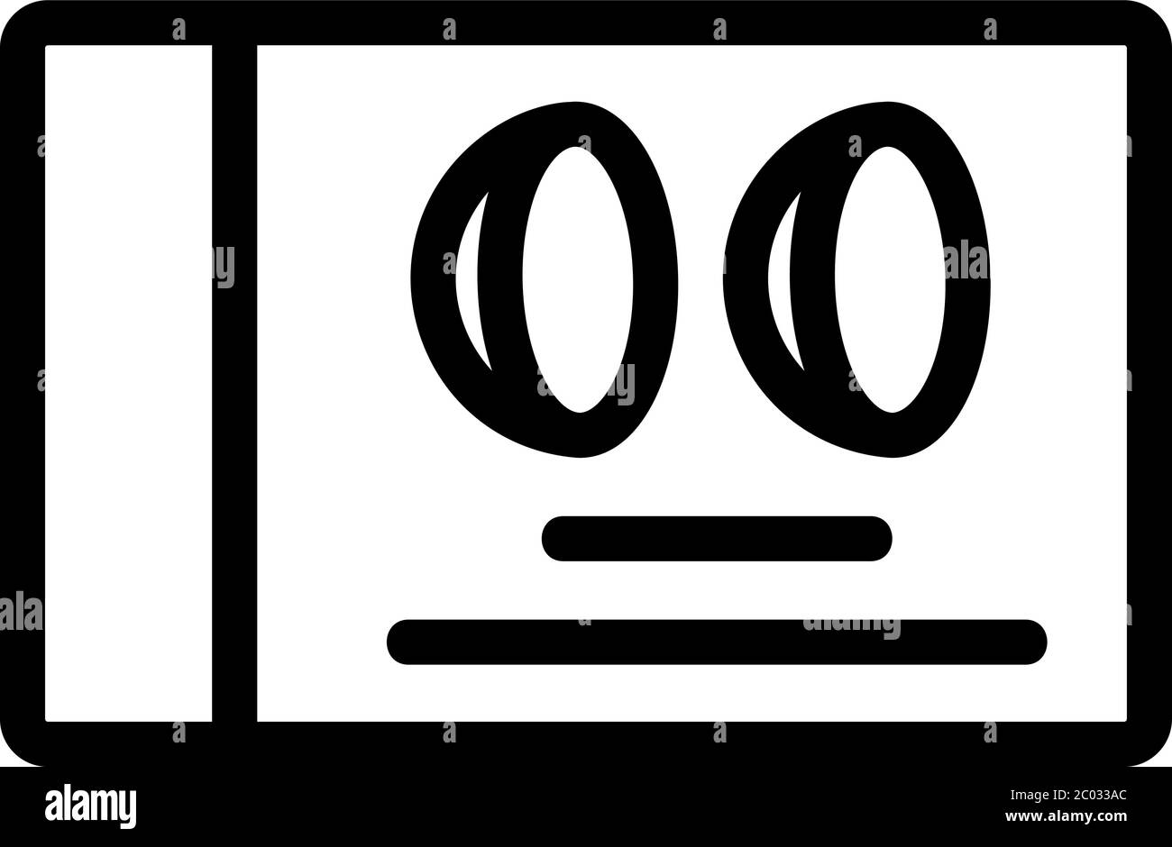 contact lens package box icon vector outline illustration Stock Vector ...