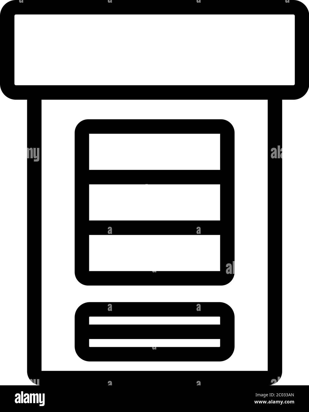 vending machine seller snack icon vector outline illustration Stock ...