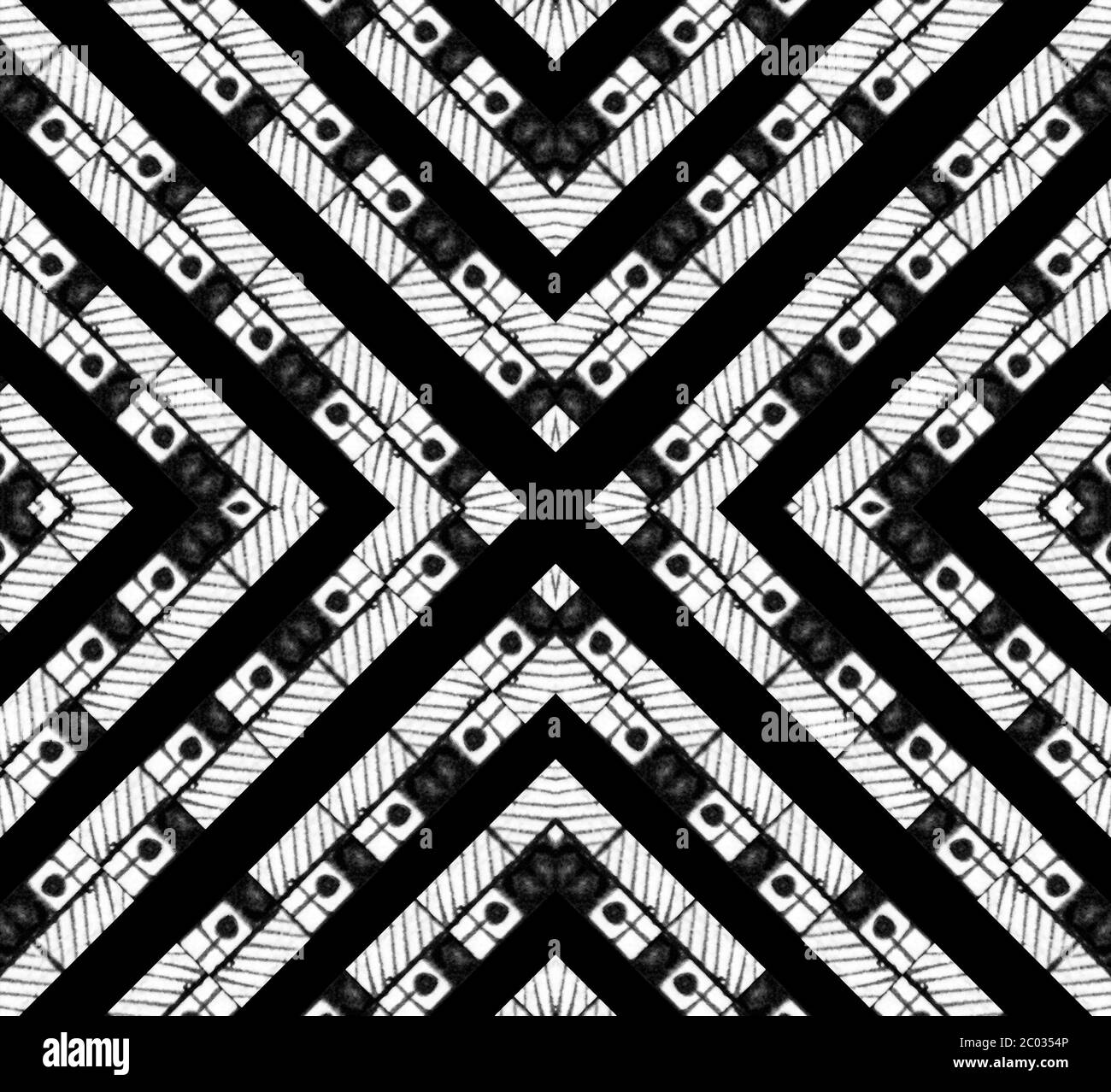 Black and White Abstract Geometric Pattern Stock Photo - Alamy