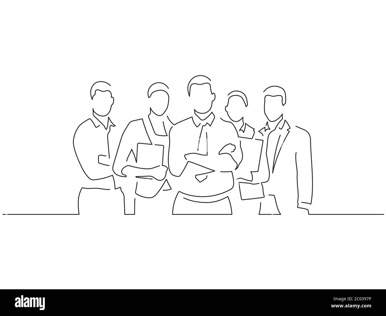 Group work illustration Black and White Stock Photos & Images - Alamy