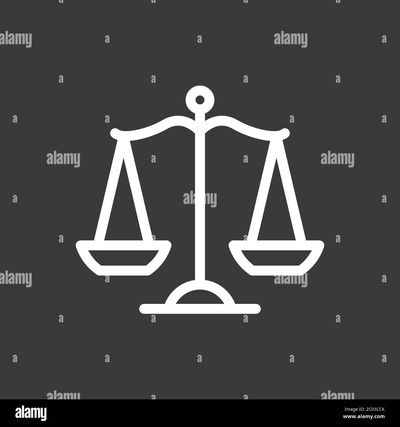 Scales icon. Scales of justice vector icon. Court of law symbol Stock ...