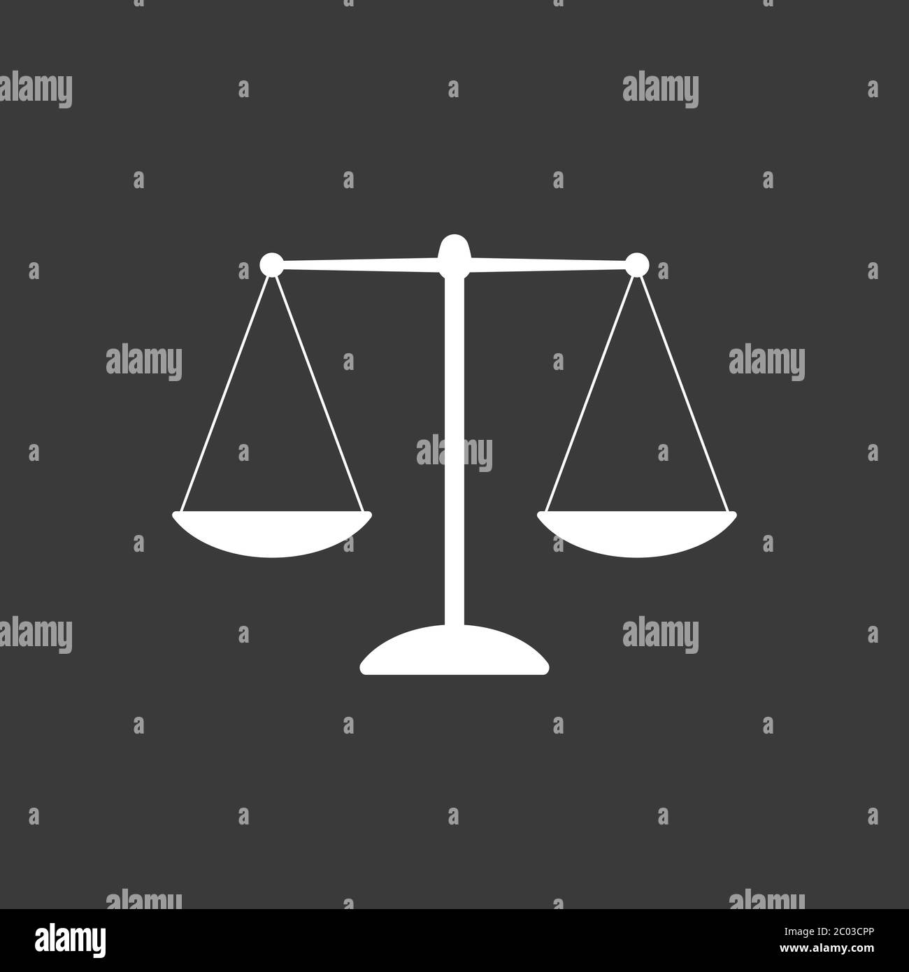 Scales icon. Scales of justice vector icon. Court of law symbol Stock ...