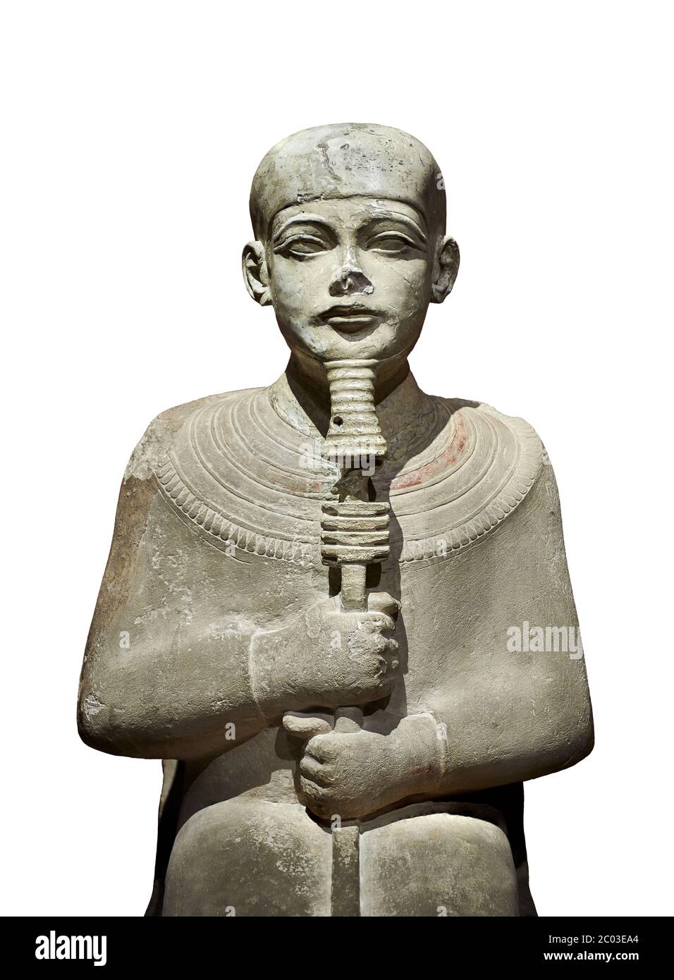 Ancient Egyptian statue of Ptah limestone New Kingdom. 18th Dynasty