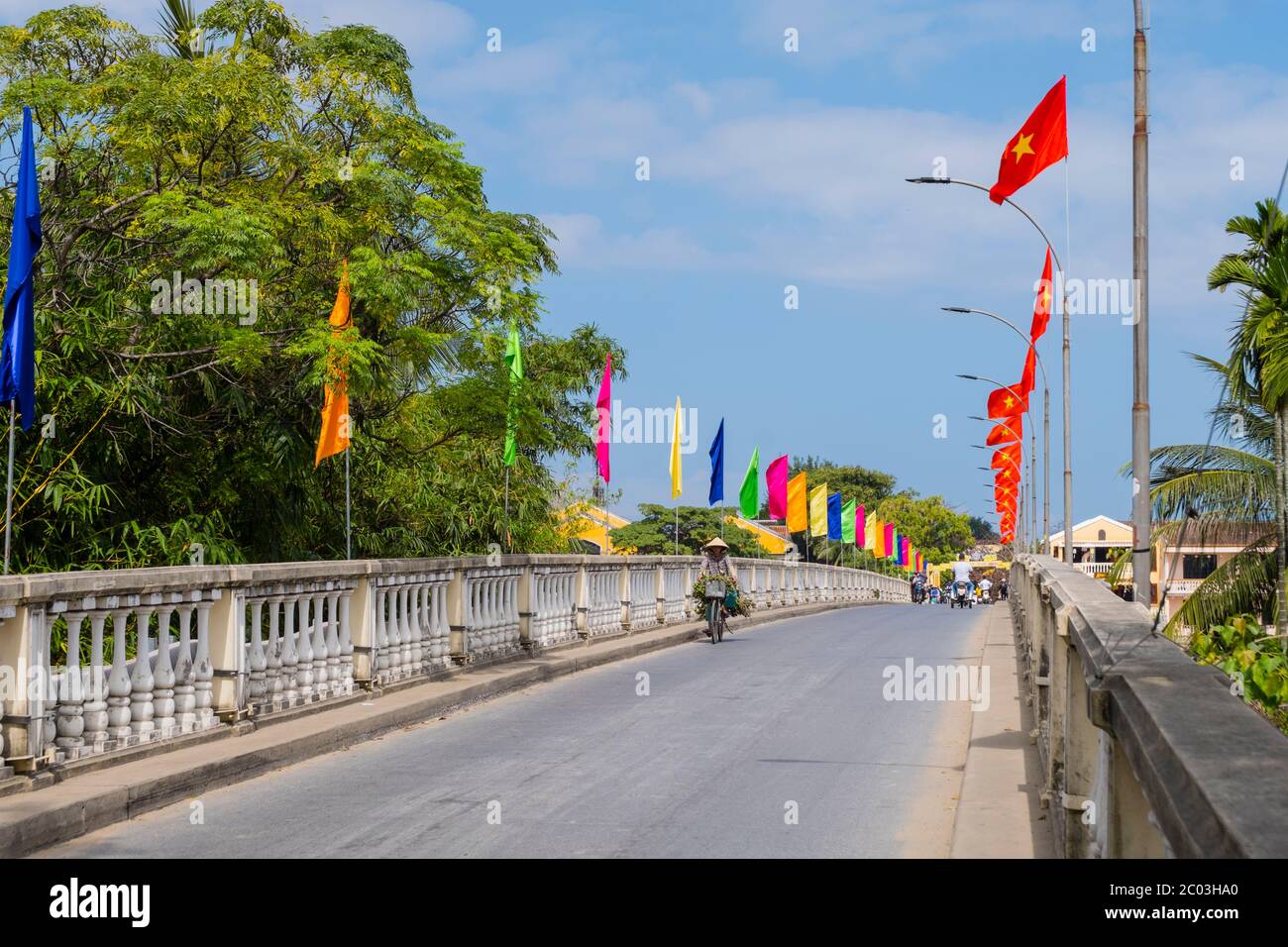 Cam Nam Bridge, Hoi An, Vietnam, Asia Stock Photo