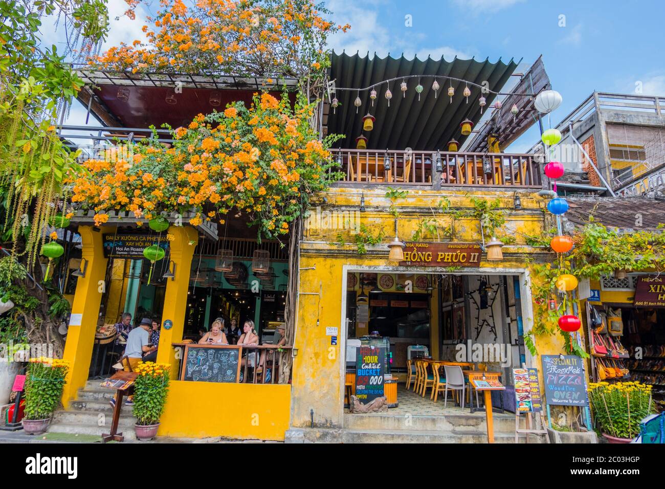 Hong Phuc 2 restaurant, Bach Dang riverside street, old town, Hoi An,  Vietnam, Asia Stock Photo - Alamy