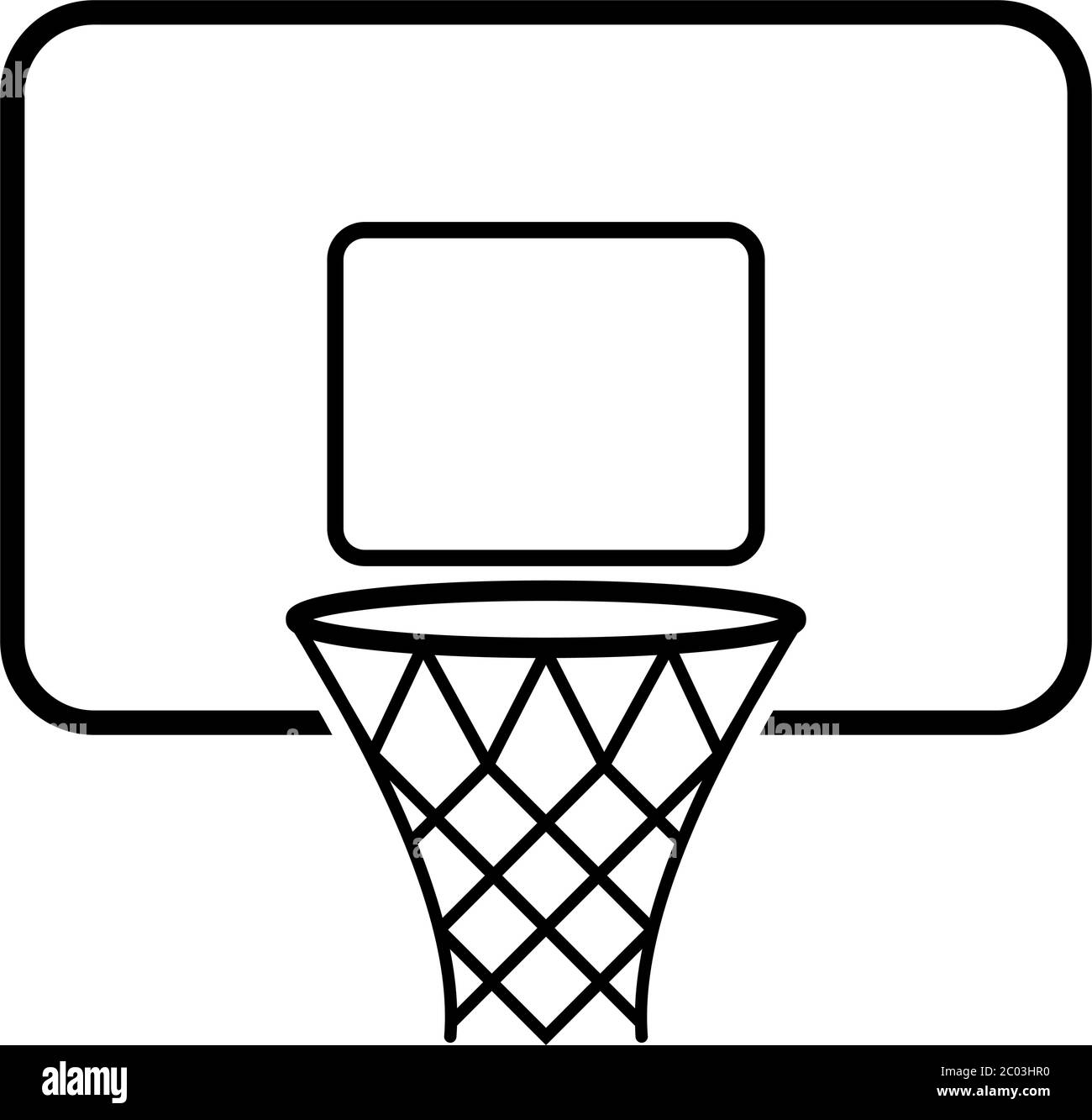 Basketball Net Icon, Basketball Net Board Vector Illustration Stock