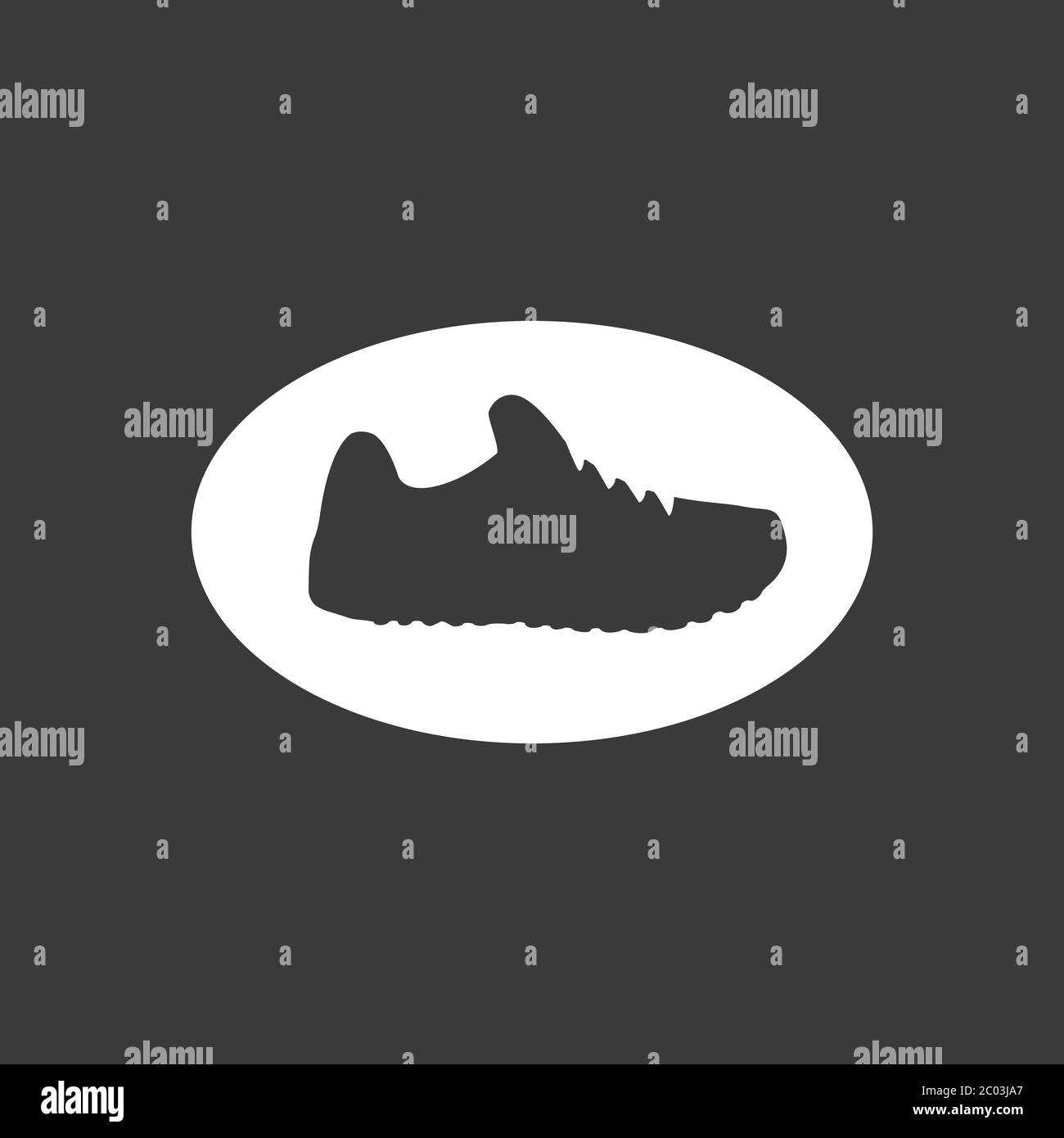 Sneakers vector icon, shoes symbol isolated on background Stock Vector