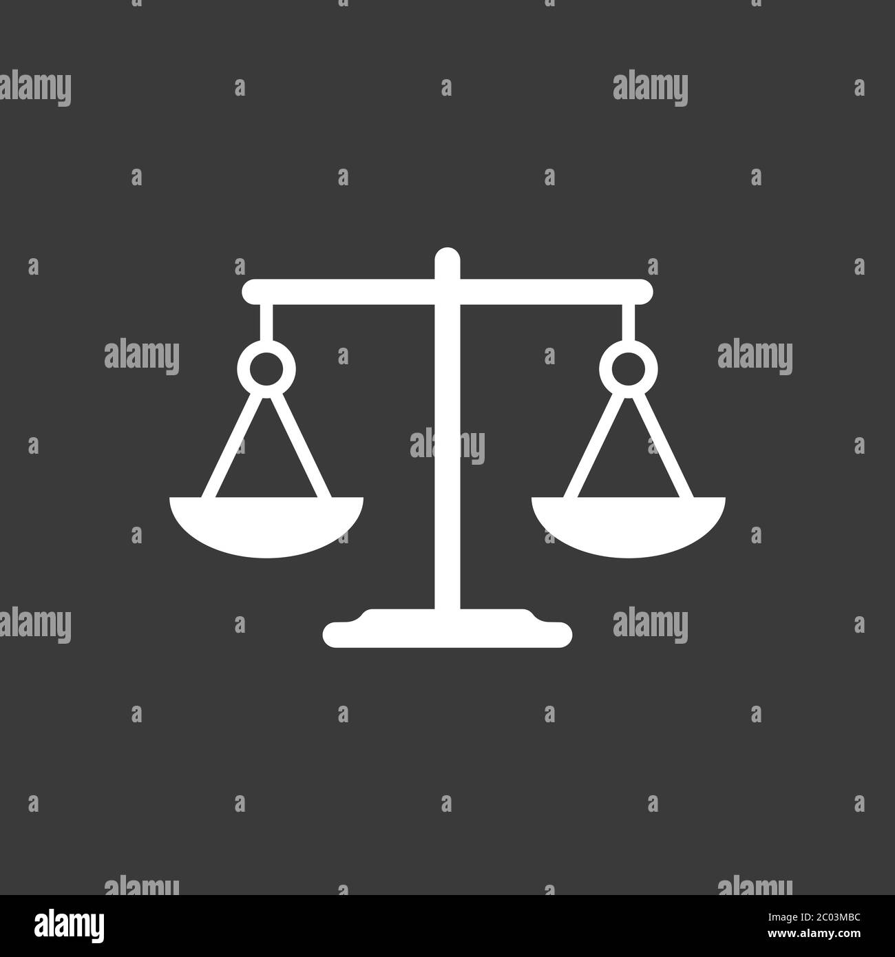 Scales icon. Scales of justice vector icon. Court of law symbol Stock ...