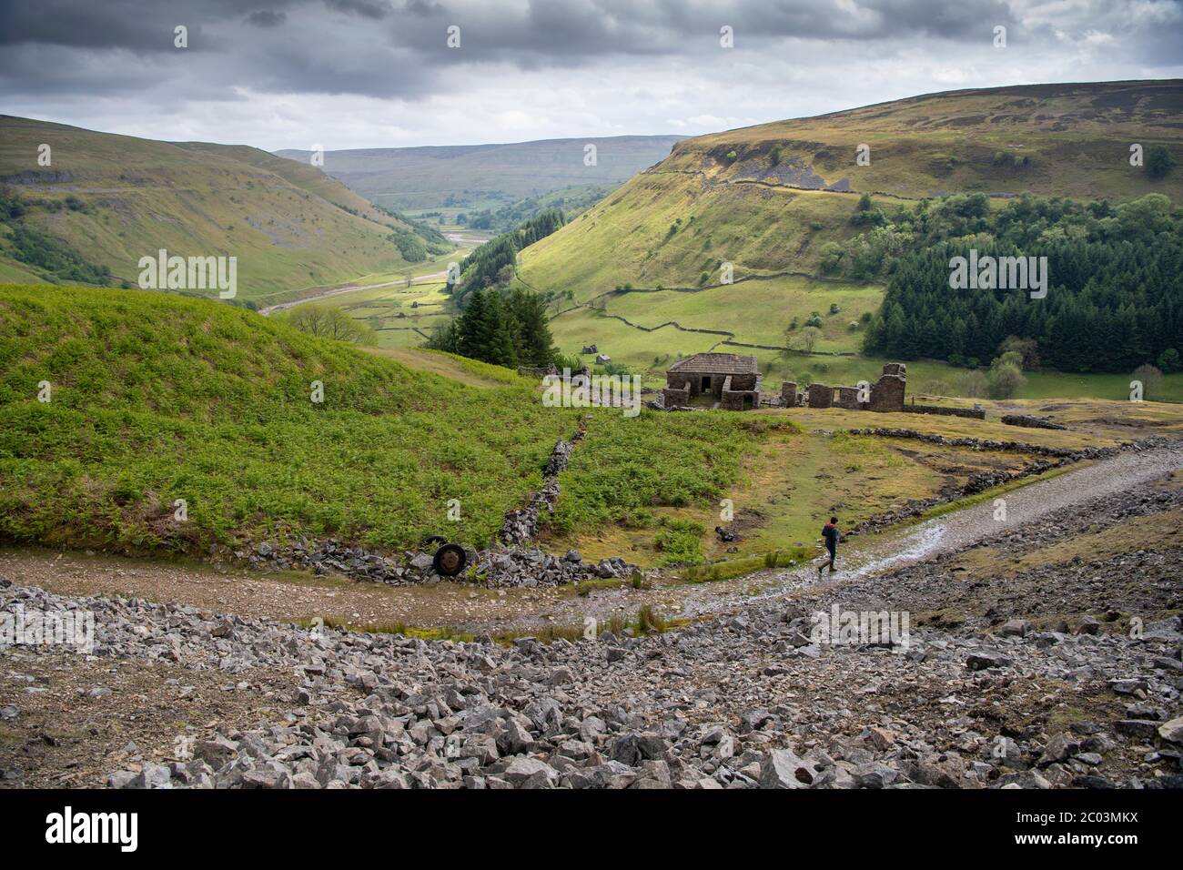 Ruins of Crackpot Hall near Keld at the top of Swaledale in the