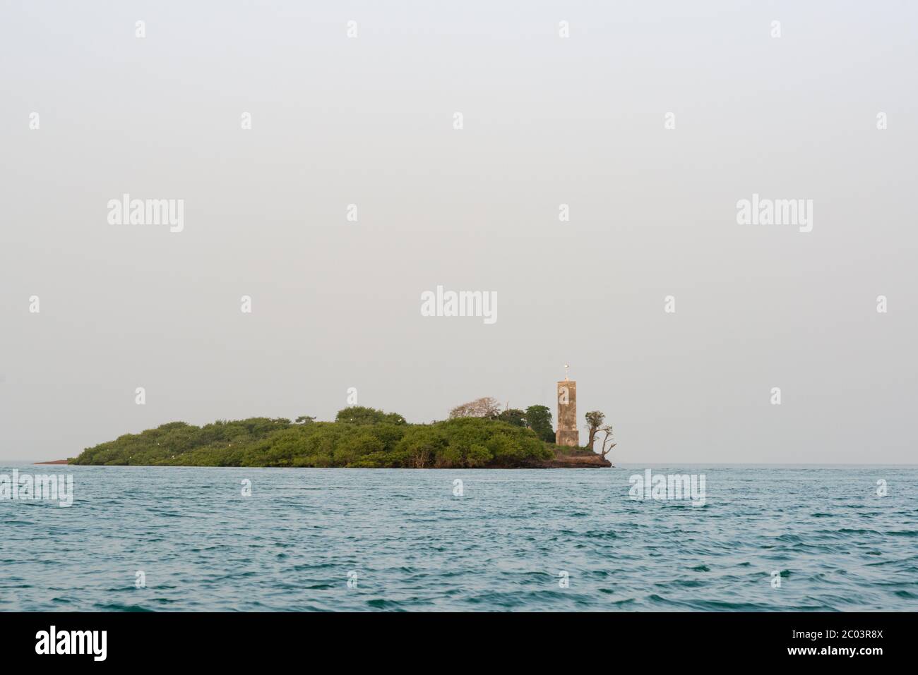 An island off the coast of Guinea Bissau near Bolama, West Africa Stock Photo