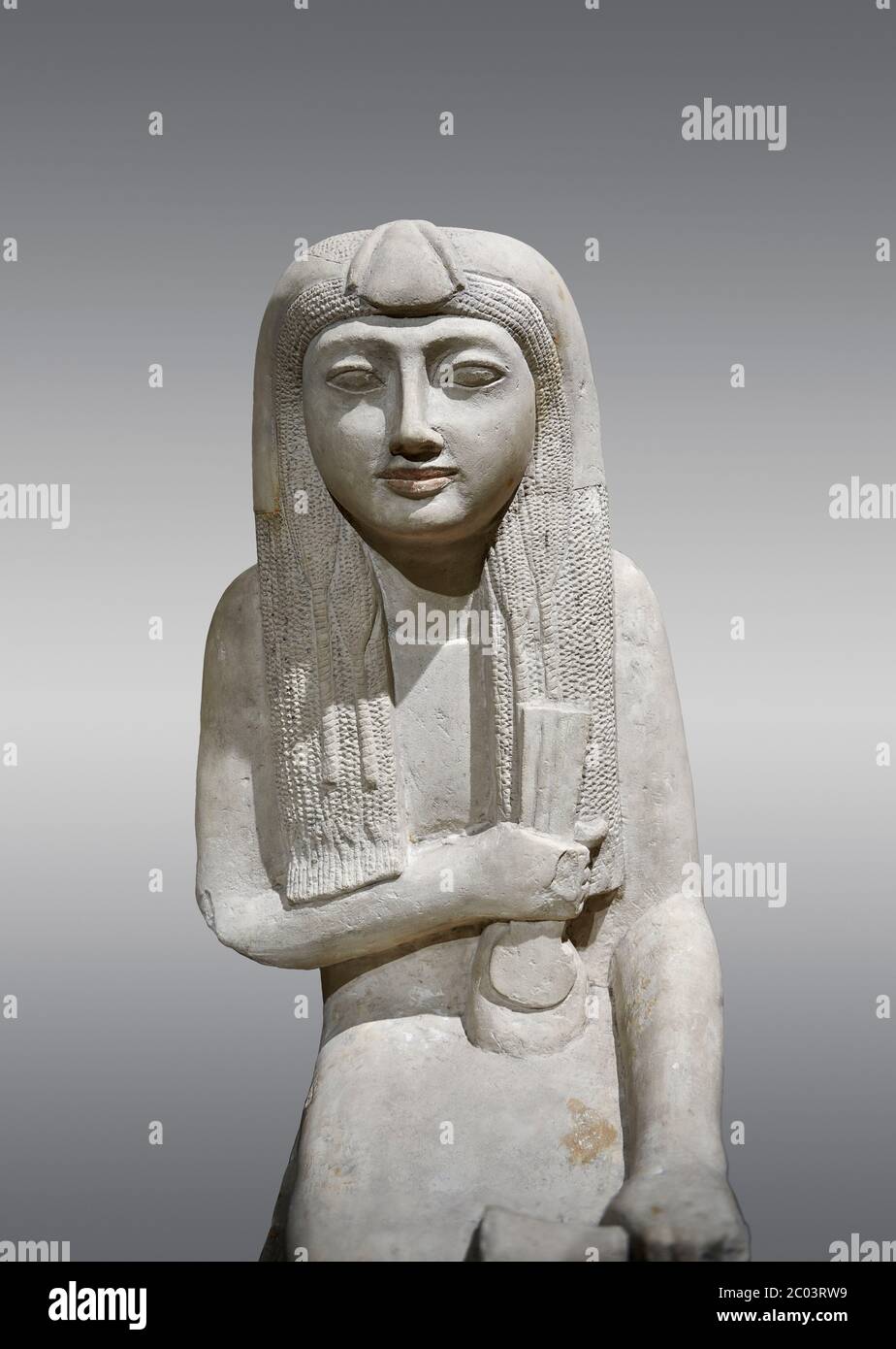 Ancient Egyptian statue of Hel, limestone, New Kingdom, late 18th