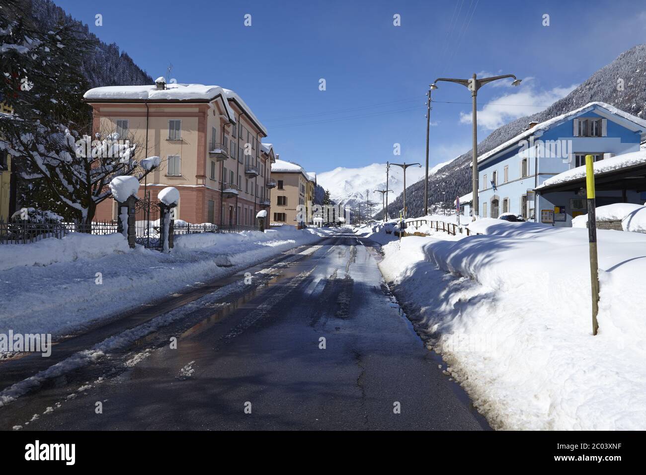 Quinto (Switzerland) Via S. Gottardo Stock Photo Alamy