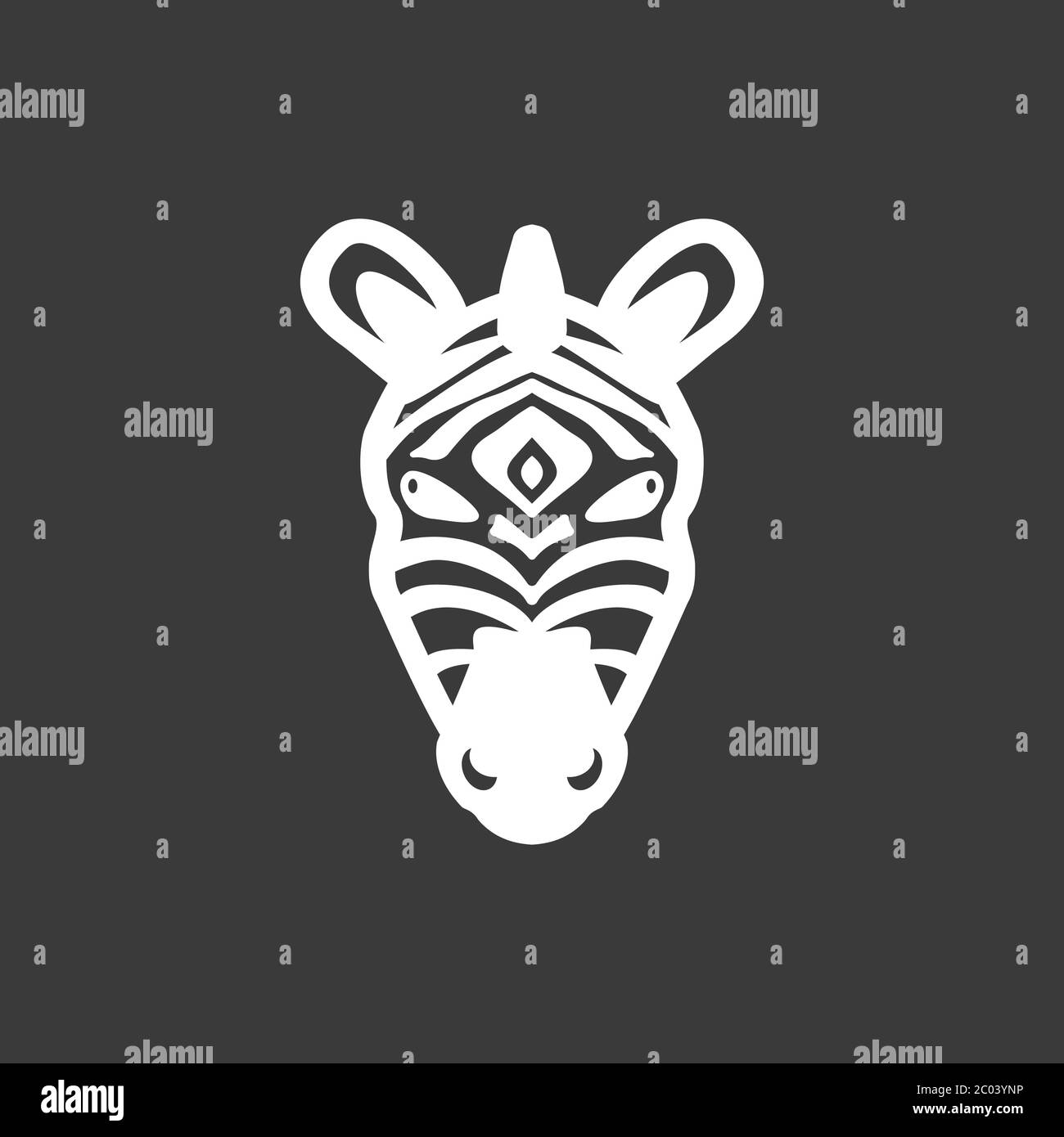Zebra icon. Abstract zebra pattern icon isolated on background Stock ...