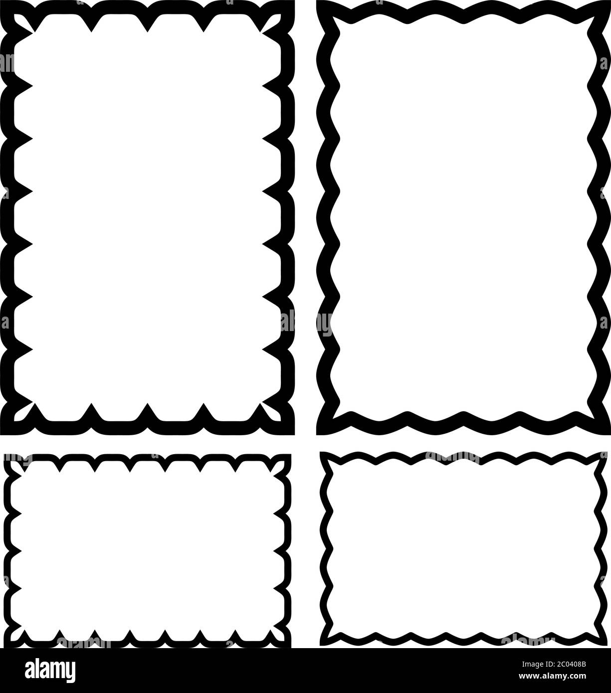 Bold Thick Frame Border Design Vector Illustration Stock Vector Image