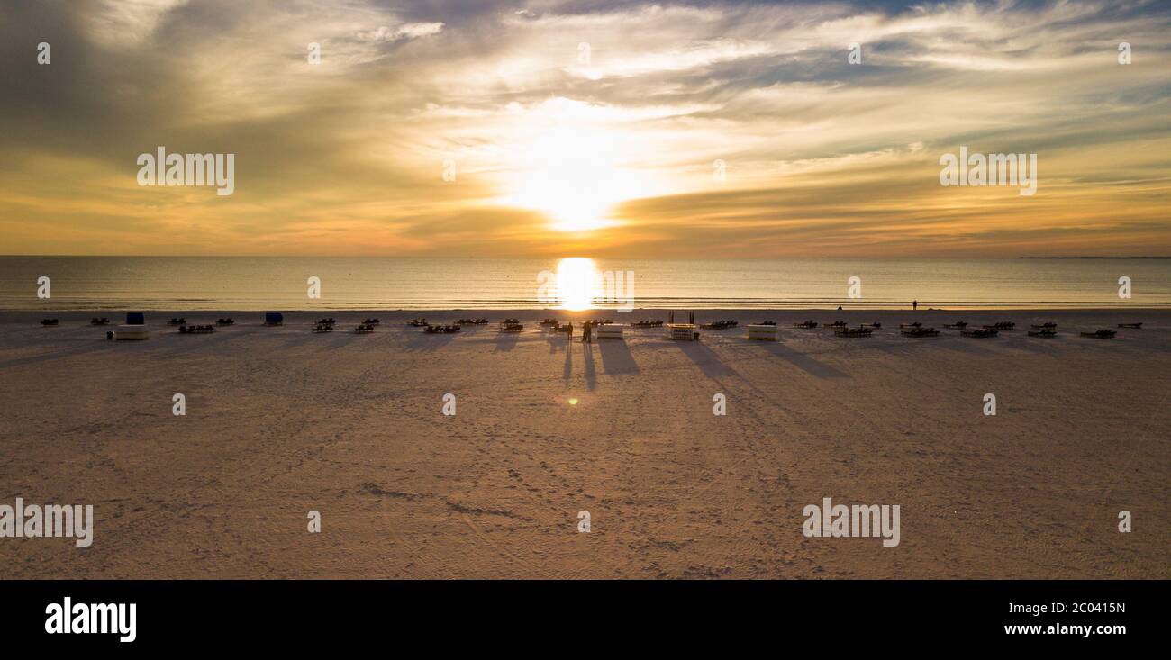 Sunset at Fort Myers Beach (Florida, USA) Stock Photo