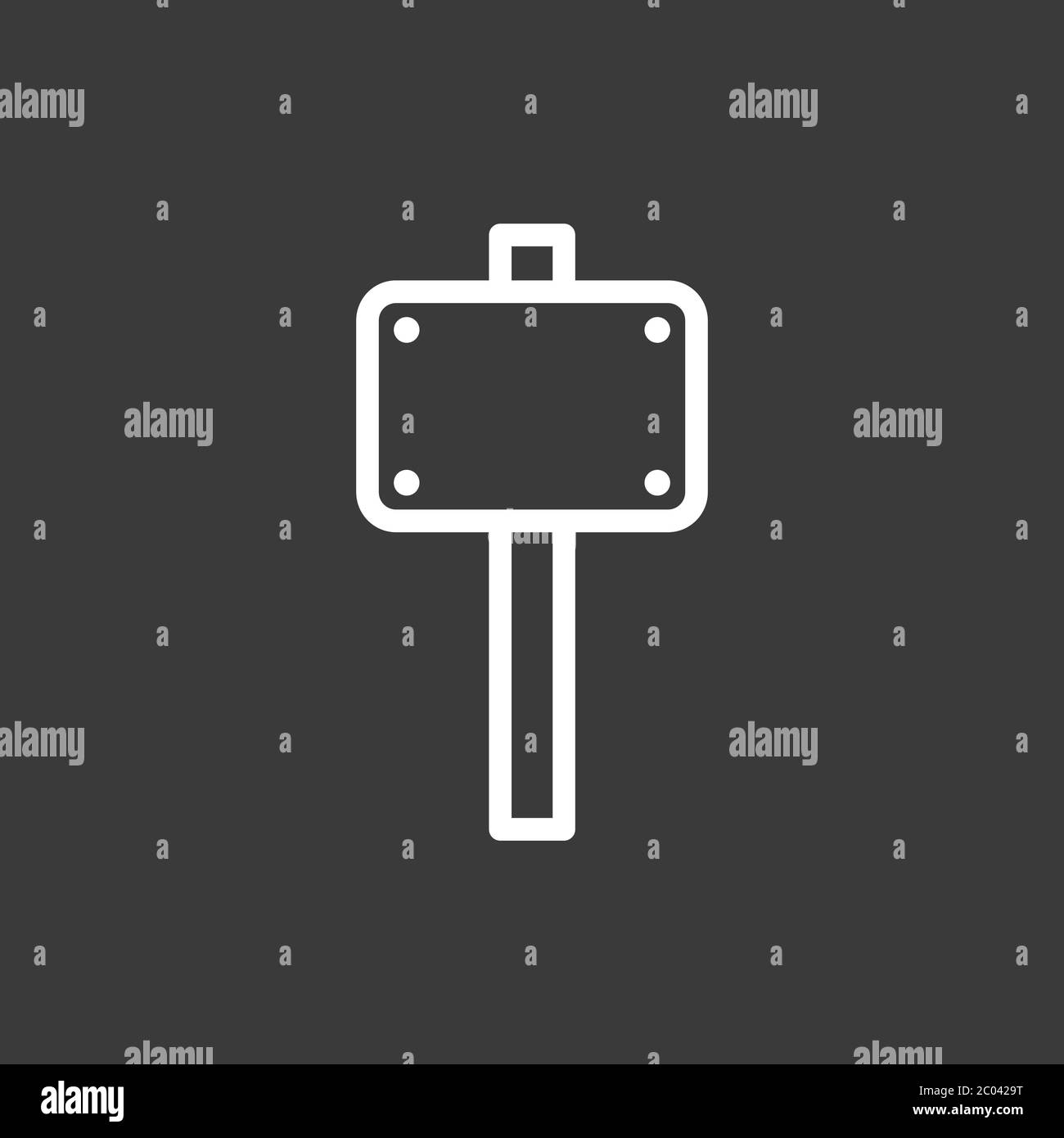 Signage icon. Signboard flat symbol. Illustration isolated on ...
