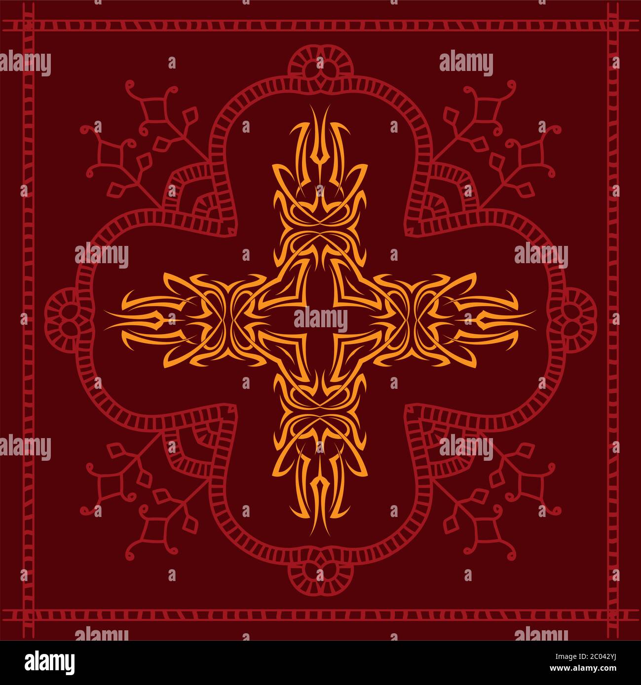 Christian Cross Design Vector Art Stock Vector