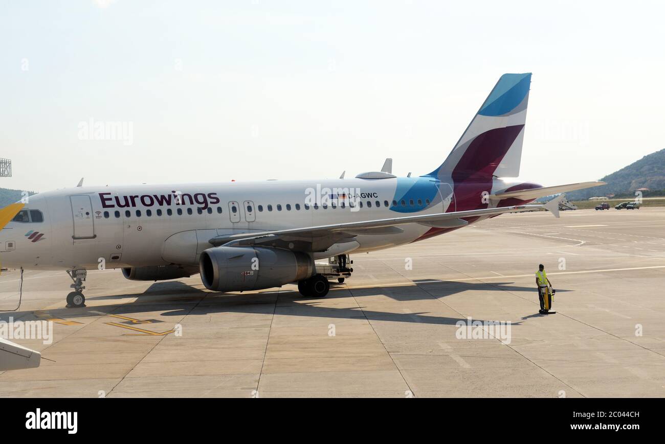Eurowings airlines in Split airport. Stock Photo