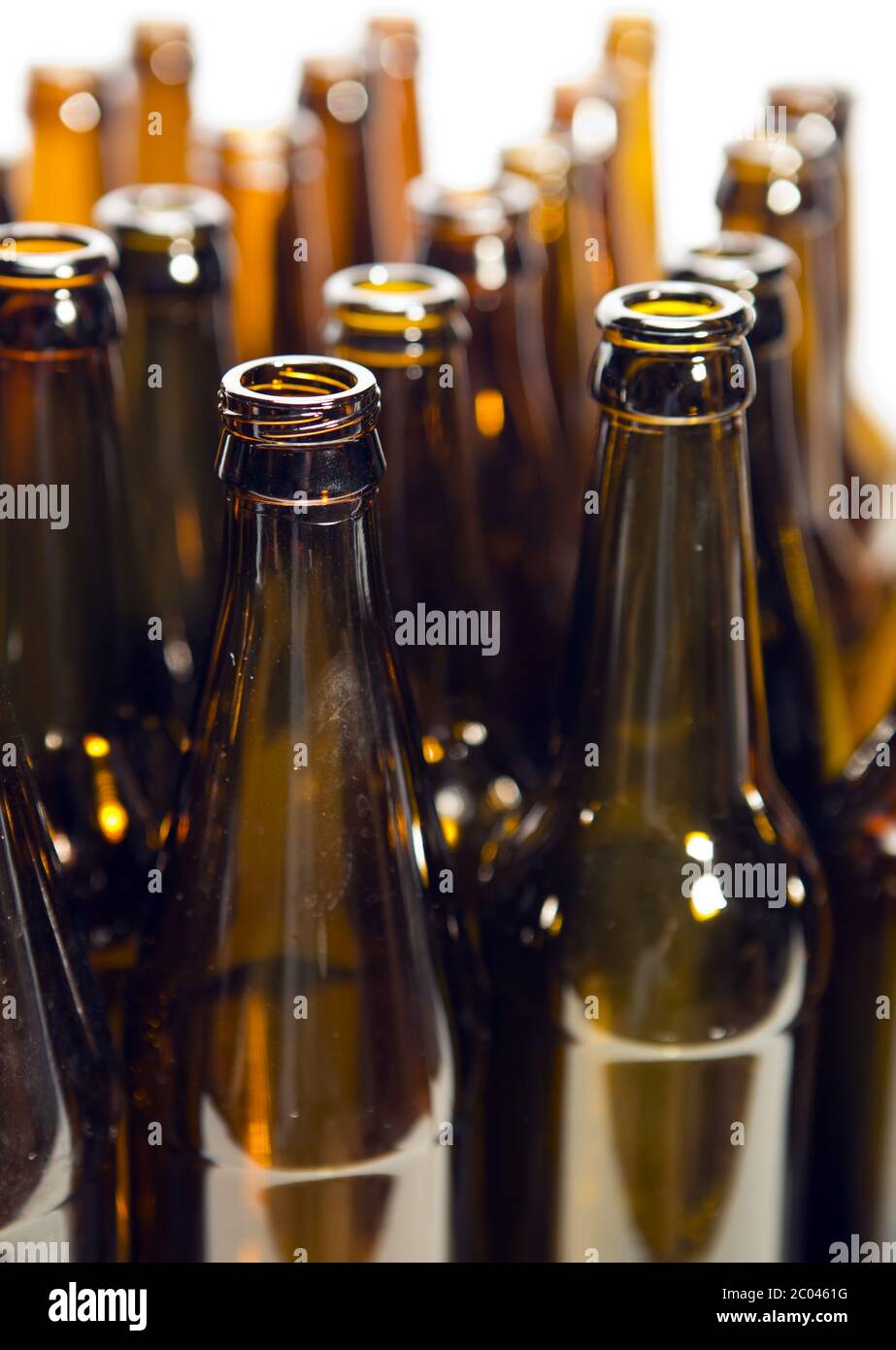 Empty glass beer bottles Stock Photo Alamy