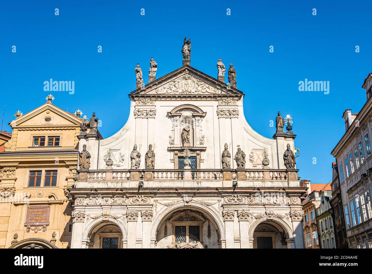 Beautiful Saint Salvator church near Charles Bridge in Prague, Czech