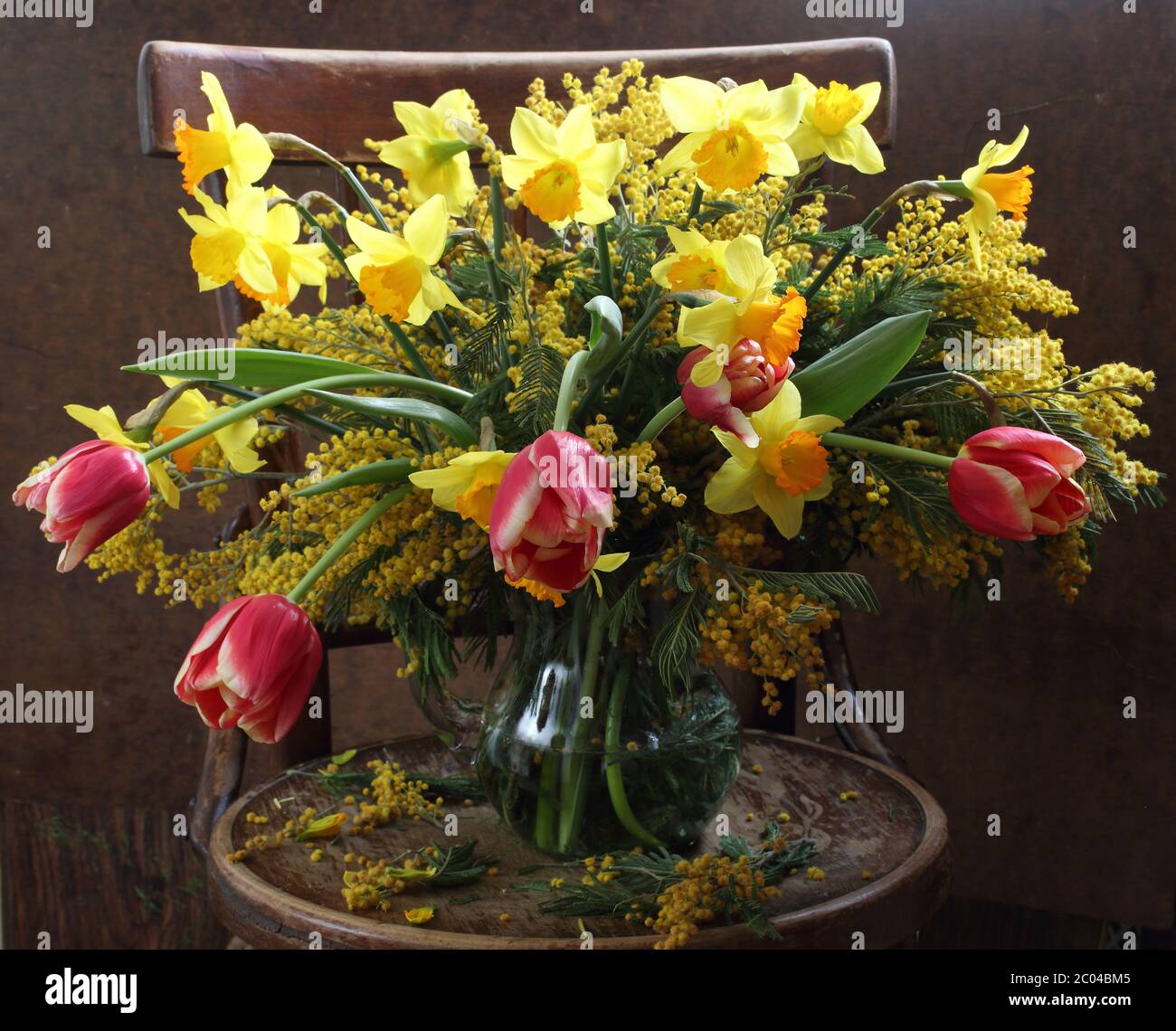 Bouquet from spring colours Stock Photo