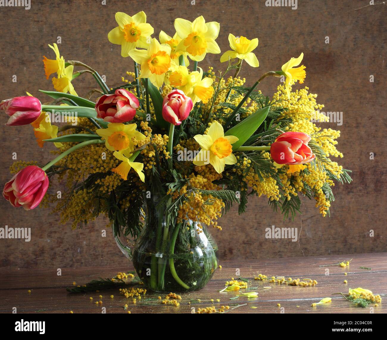 Bouquet of spring colours Stock Photo
