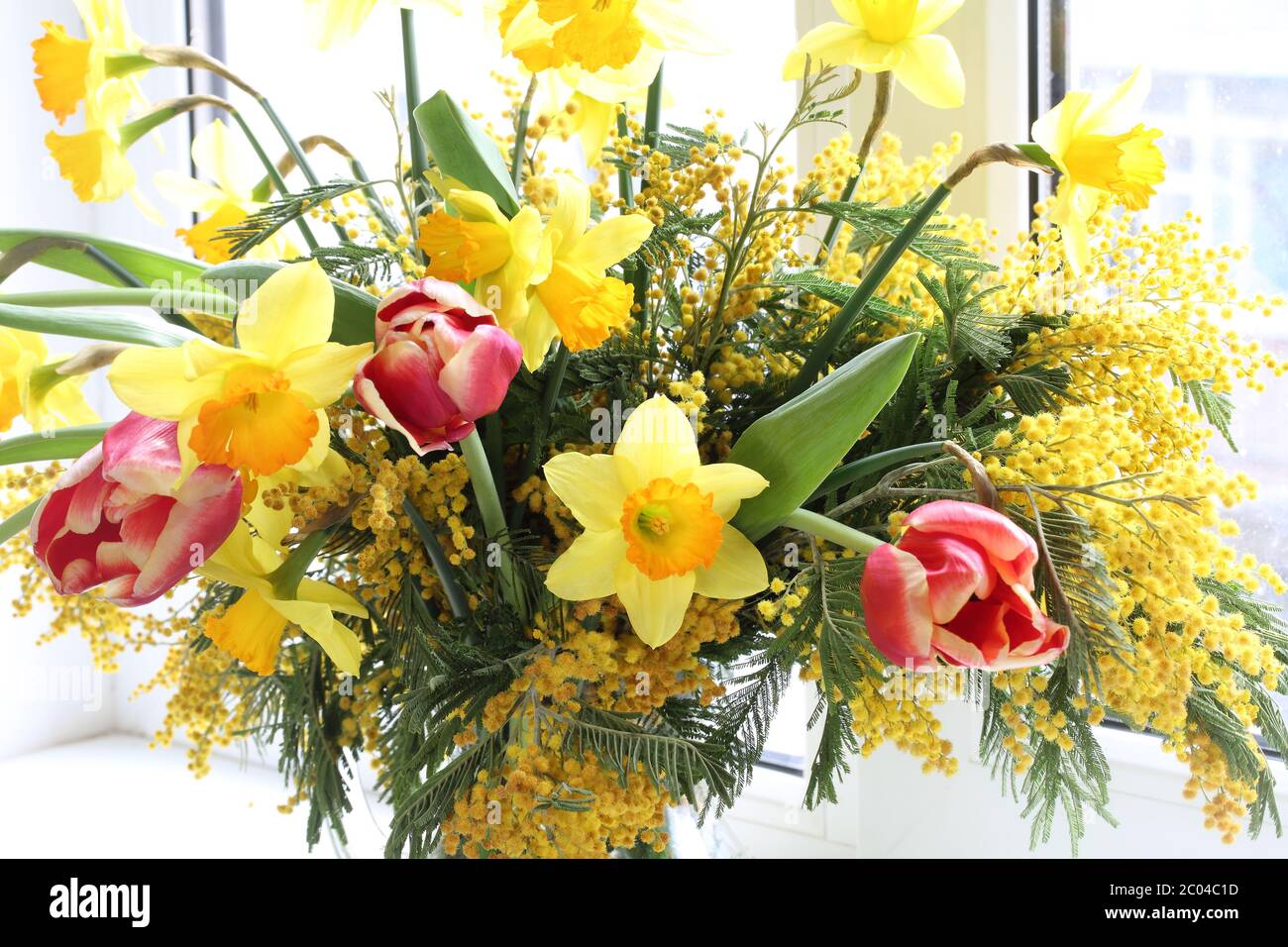 Bouquet from spring colours Stock Photo