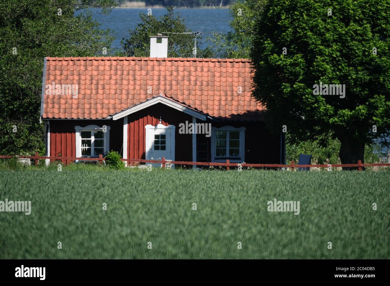 Sommarhus / summer house Stock Photo