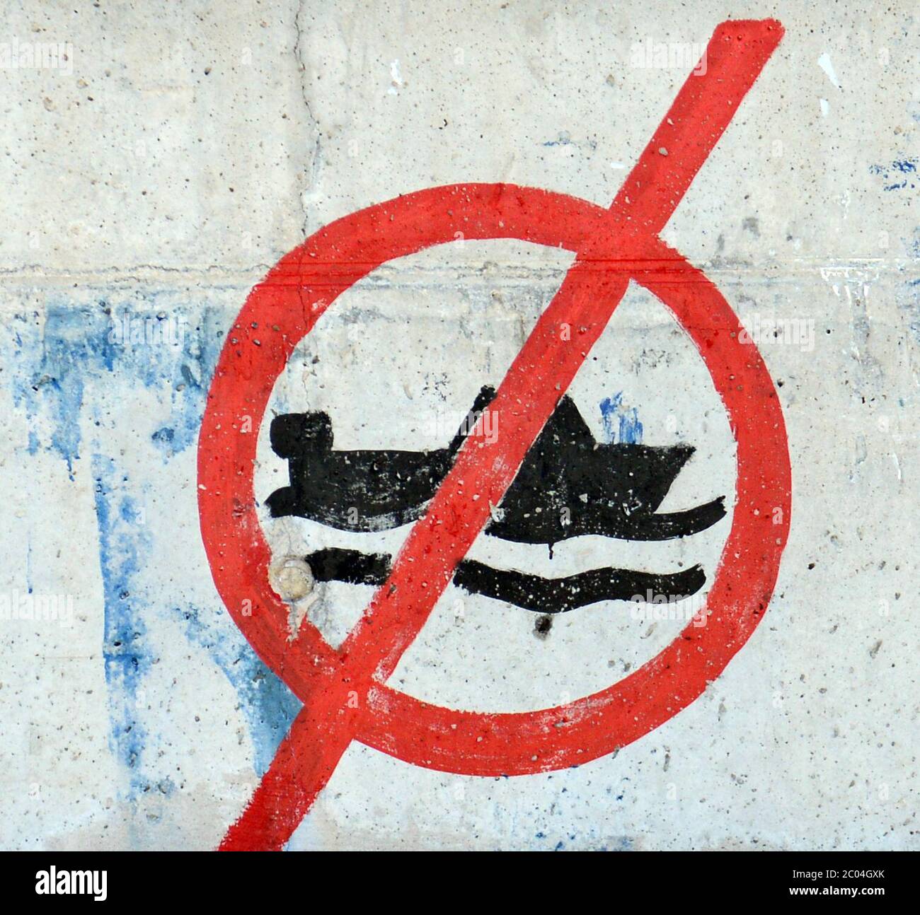 No boats aloud warning sign Stock Photo Alamy