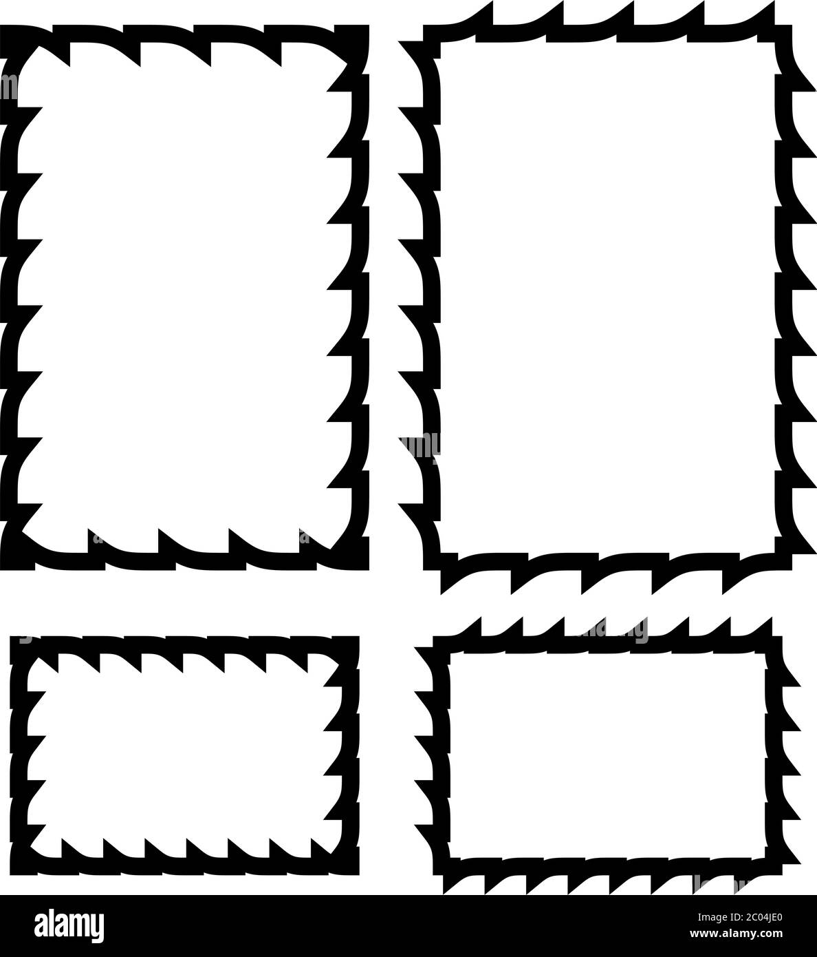 Bold Thick Frame Border Design Vector Illustration Stock Vector Image