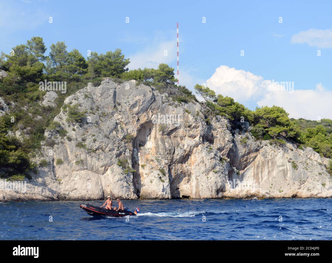 Landscape of the Croatian coastal islands in the Split-Dalmatia county ...
