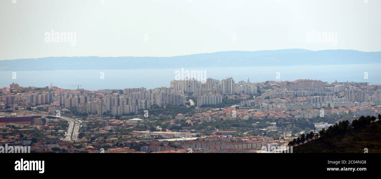 Views of residential neighborhoods in Split, Croatia. Stock Photo