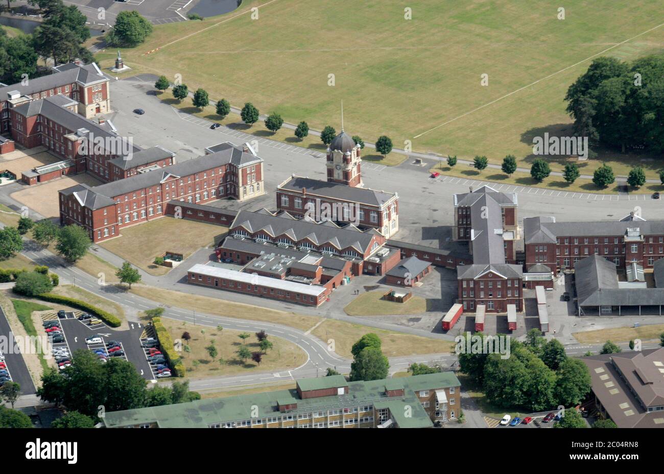 Royal Military Academy Sandhurst. The British Army's initial officer training centre in the United Kingdom. The Academy is located in the Berkshire to Stock Photo