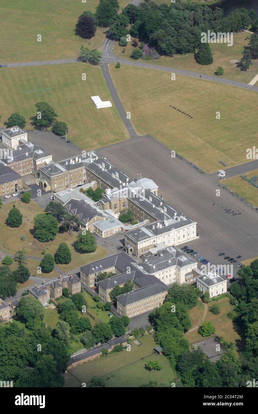 Royal Military Academy Sandhurst. The British Army's initial officer training centre in the United Kingdom. The Academy is located in the Berkshire to Stock Photo