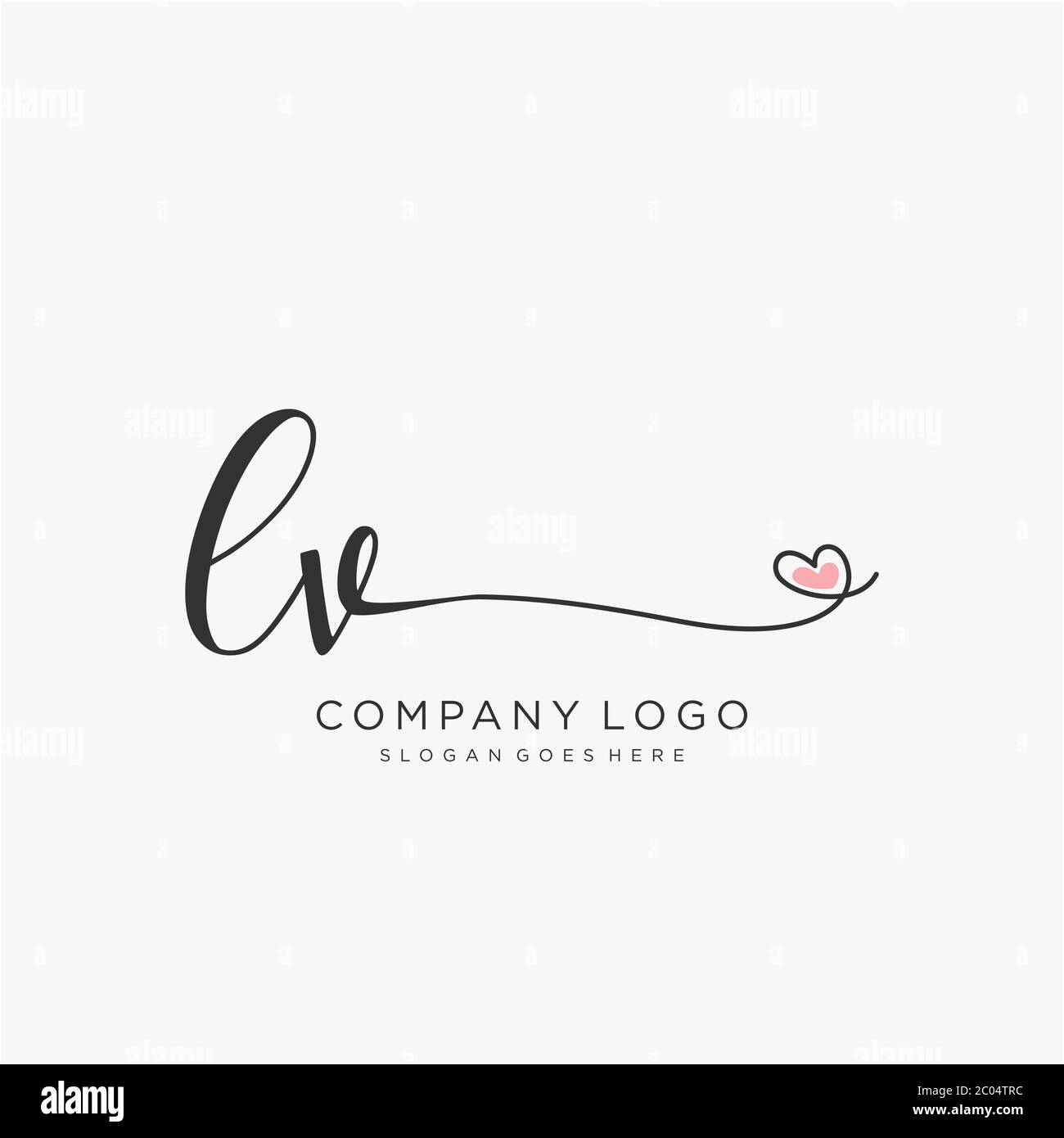 LV Initial handwriting logo design with circle. Beautyful design  handwritten logo for fashion, team, wedding, luxury logo Stock Vector Image  & Art - Alamy