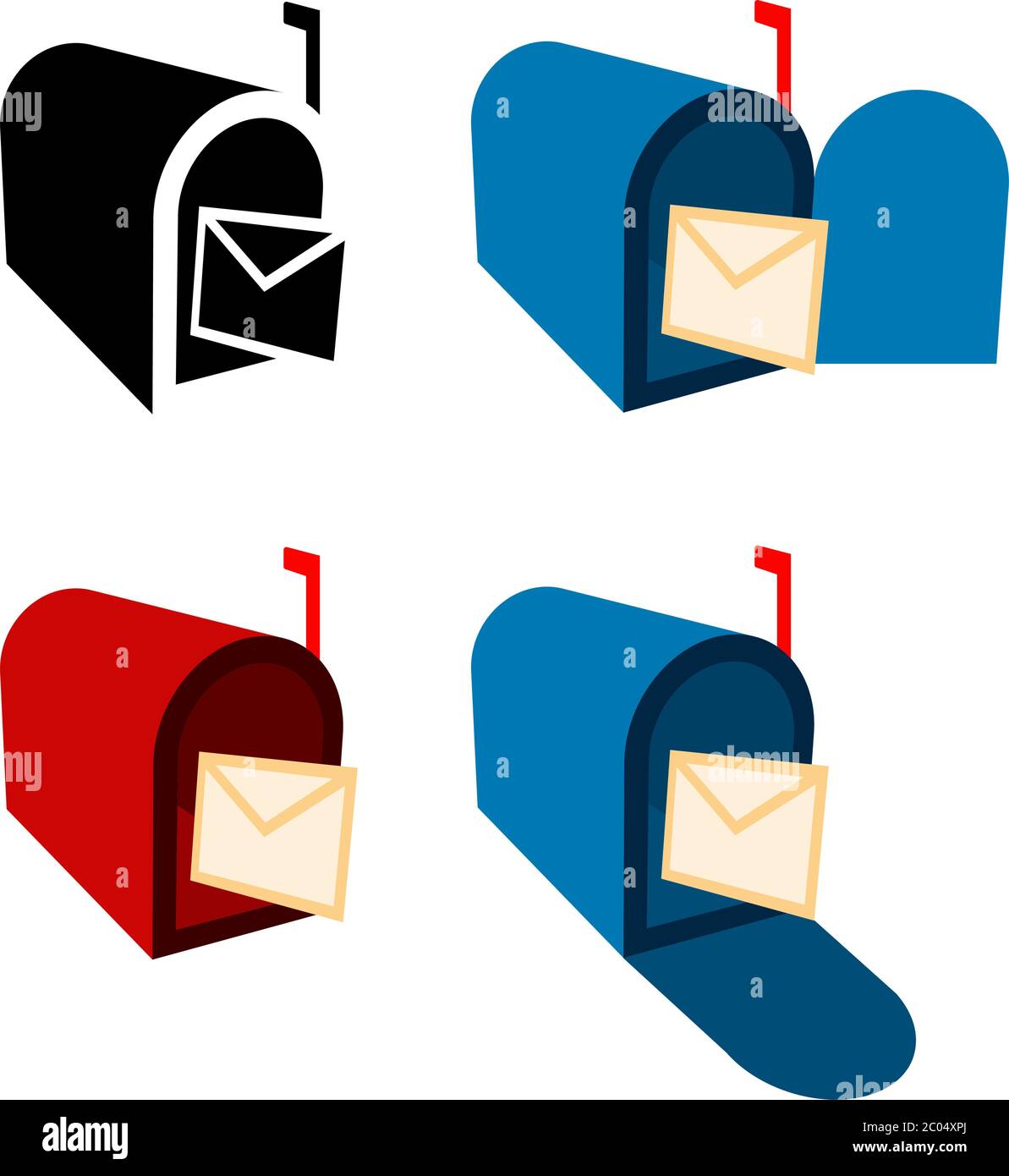 Mailbox Icon Vector Illustration Stock Vector Image & Art - Alamy