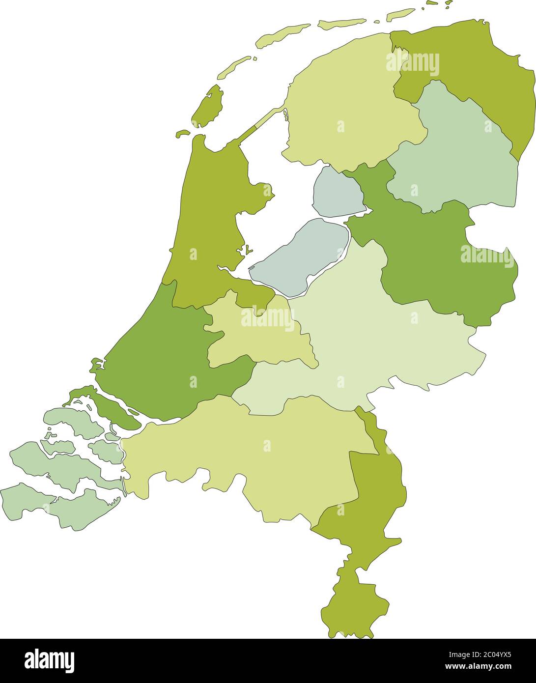 Highly Detailed Editable Political Map With Separated Layers Highly Detailed Editable Political Map With Separated Layers Netherlands 2C04YX5