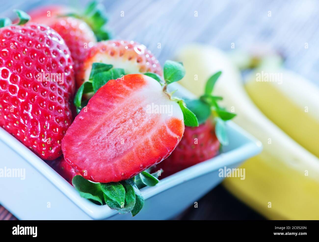 banana and strawberry Stock Photo - Alamy