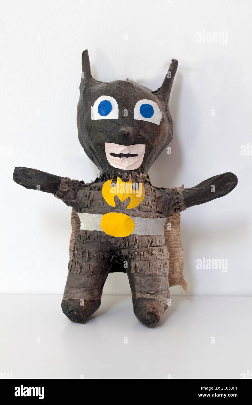 Vintage Papier Mache Batman Pinata Stock Photo Alamy