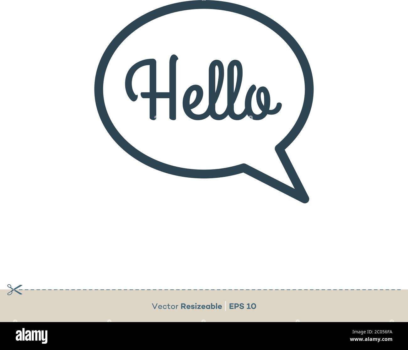 Simple hello speech bubble hi-res stock photography and images - Alamy