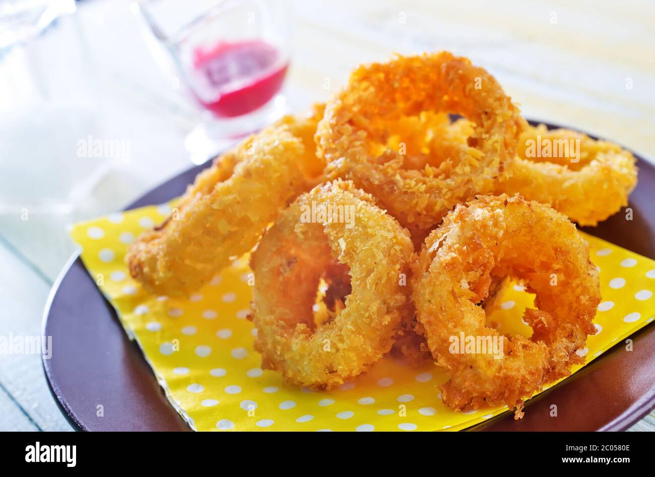 Oven fried onion rings hi-res stock photography and images - Alamy